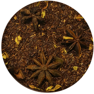 rooibos čaj, komadi cimeta, zvijezde anisa, aroma, cvjetovi kineskog jasmina